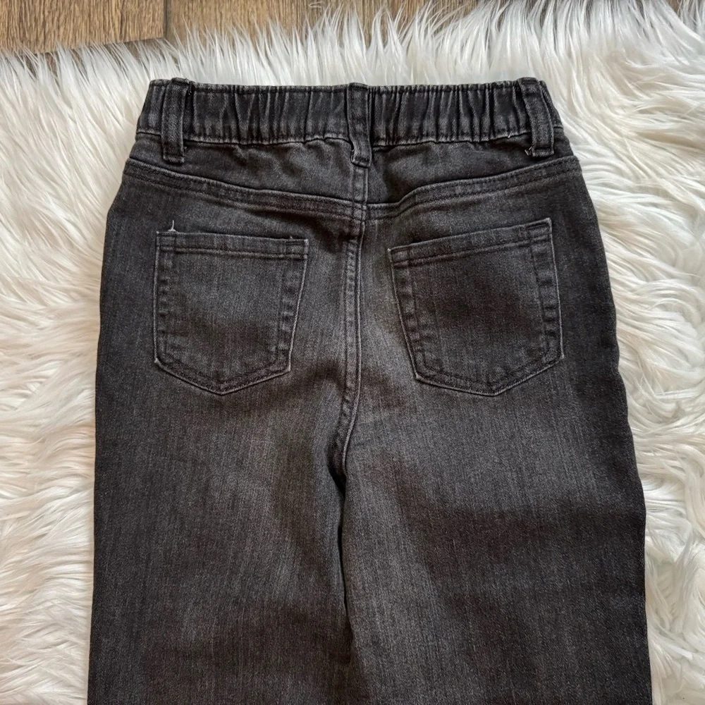 Cat & Jack Girls 6X Black High Rise Straight Stretch Jeans‎ NWT